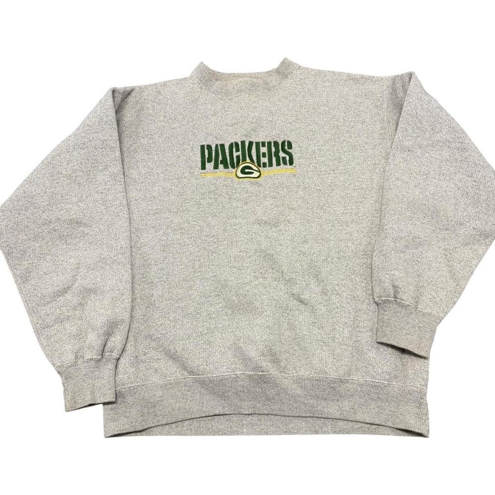 Vintage 90s Majestic Green Bay Packers Embroidered Crewneck Sweater